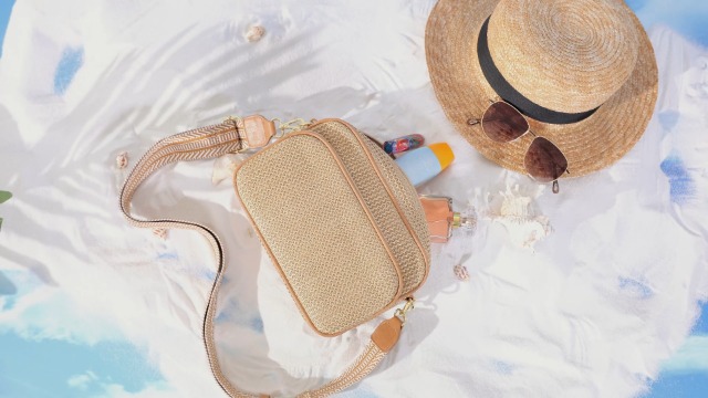 Ambistra Faux Straw Crossbody Bags for Women RFID Raffia Summer